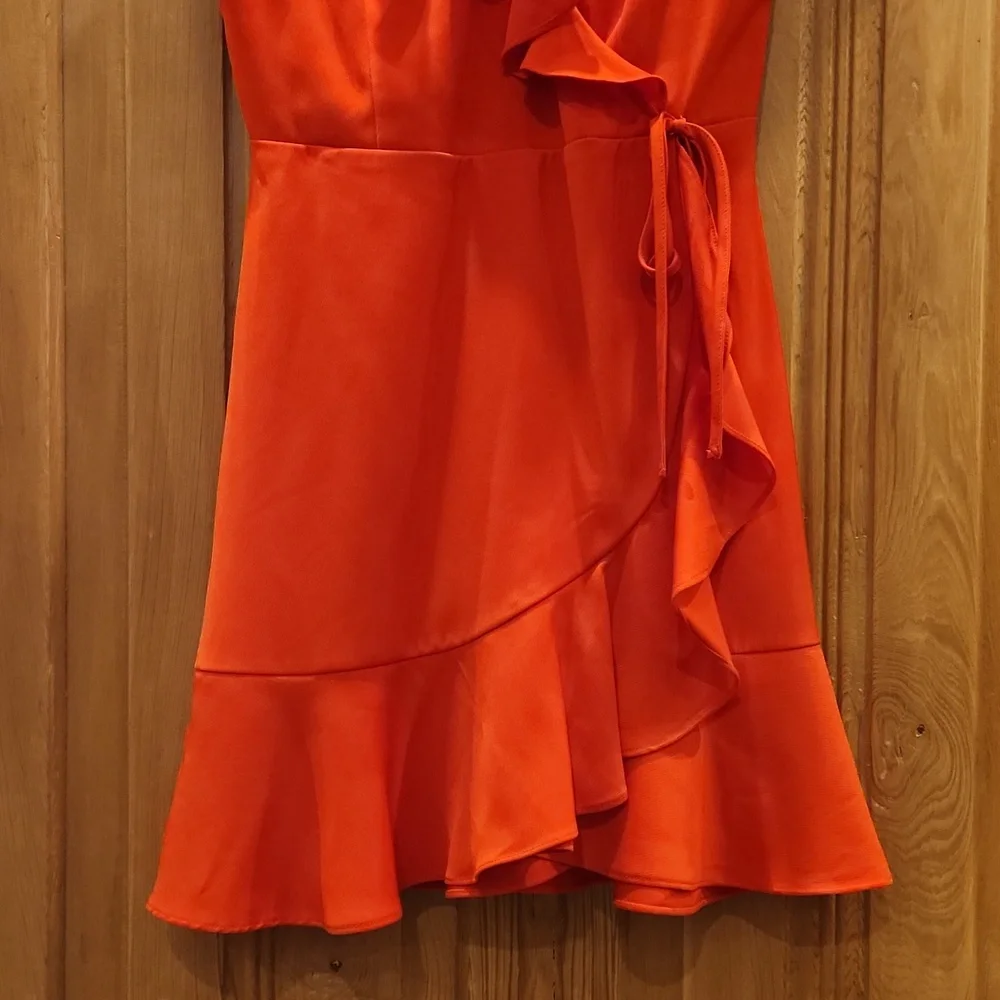 Pretty bright orange dress by J.O.A. Size Medium.  Excellent condition! - Picture 5 of 5